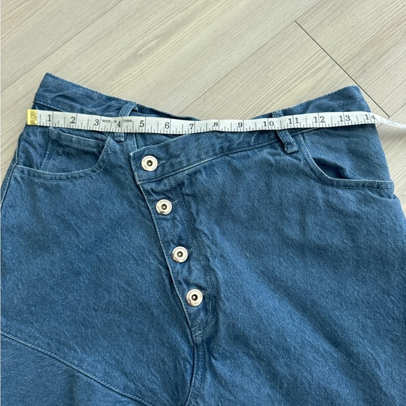 MARQUES'ALMEIDA Asymmetric Frayed Denim Mini Skirt Size UK 6 US 2 - Picture 15 of 16